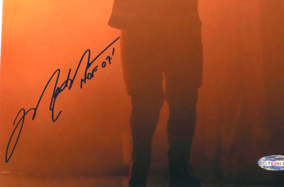 Mark Messier Edmonton Oilers Signed 8x10 Photo Hoisting Stanley Cup HOF 07 Steiner COA