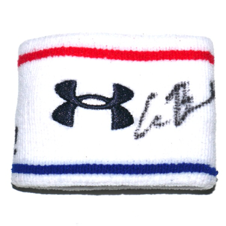 Cade Bunnell 2025 Gwinnett Stripers Game Worn & Signed GO BRAVES! Under Armour Wristband