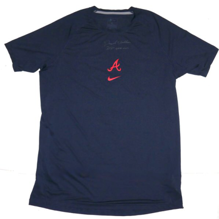 Drake Baldwin 2024 Game Worn & Signed Official Atlanta Braves Nike Dri-Fit XL Shirt - 2025 National League Rookie of the Year!