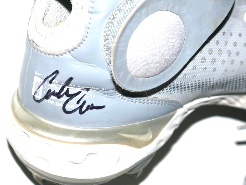 Coleman Crow 2024 Peoria Javelinas Game Worn & Signed Grey Nike Alpha Huarache Baseball Cleats - Worn In Arizona Fall League!
