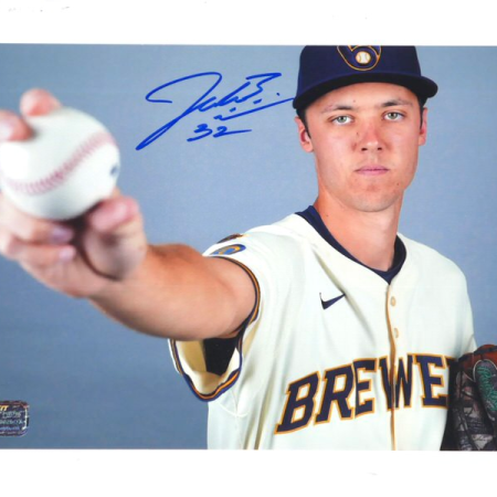 Jacob Misiorowski Signed Milwaukee Brewers 8x10 Photo - Prova Authenticated