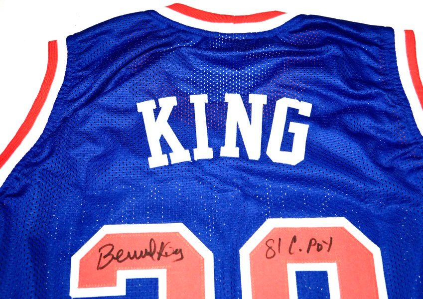 Bernard King Signed Autographed New York Knicks #30 Jersey with Awesome Inscriptions Beckett Witnessed