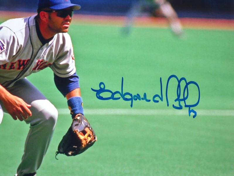 Edgardo Alfonzo Signed Autographed New York Mets 8 x 10 Photo - Beckett Witnessed