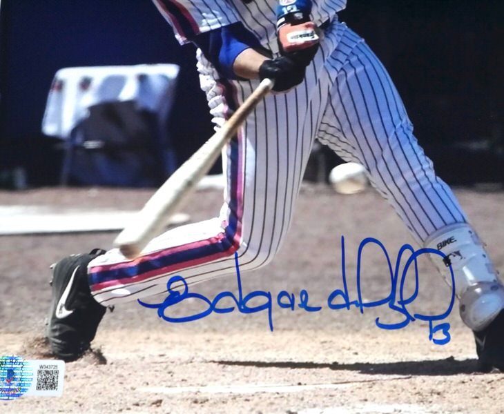 Edgardo Alfonzo Signed New York Mets Batting 8 x 10 Photo - Beckett Witnessed