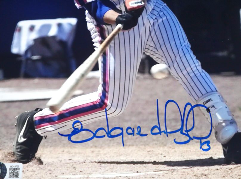 Edgardo Alfonzo Signed New York Mets Batting 8 x 10 Photo - Beckett Witnessed