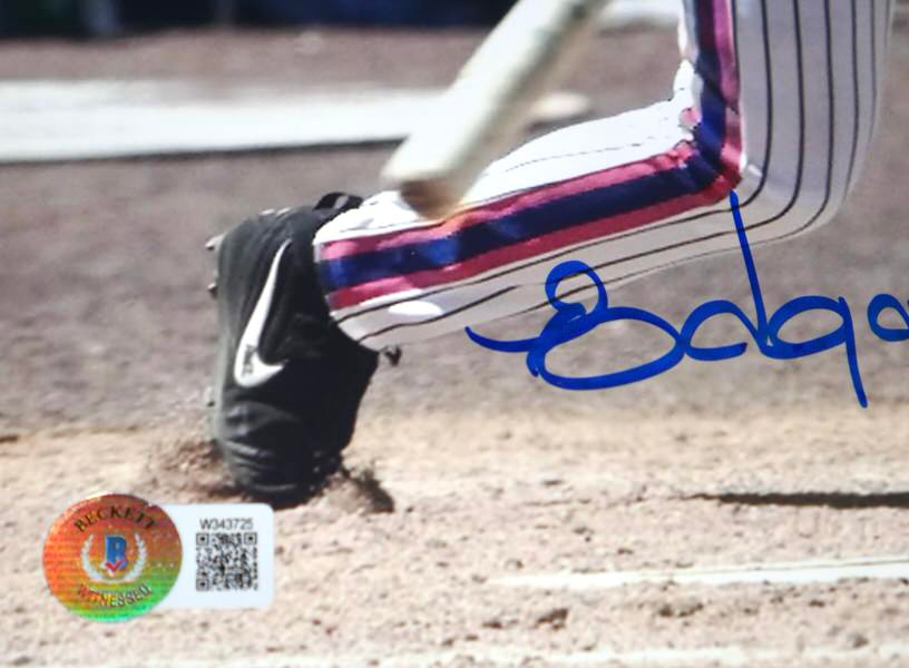 Edgardo Alfonzo Signed New York Mets Batting 8 x 10 Photo - Beckett Witnessed