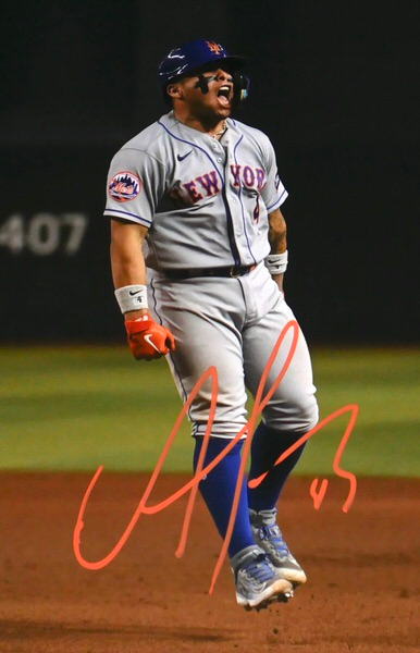 Francisco Alvarez Signed New York Mets 11 x 14 Photo - JSA Witnessed - Comes in Toploader!
