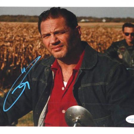 Tom Hardy Signed Johnny Davis The Bikeriders 8x10 Photo - ACOA