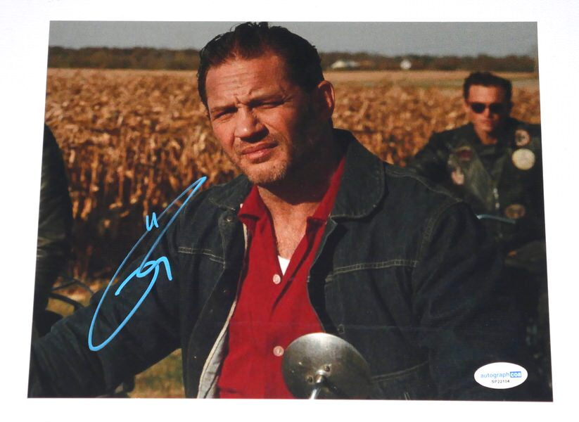 Tom Hardy Signed Johnny Davis The Bikeriders 8x10 Photo - ACOA