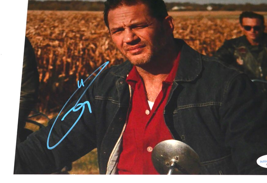 Tom Hardy Signed Johnny Davis The Bikeriders 8x10 Photo - ACOA