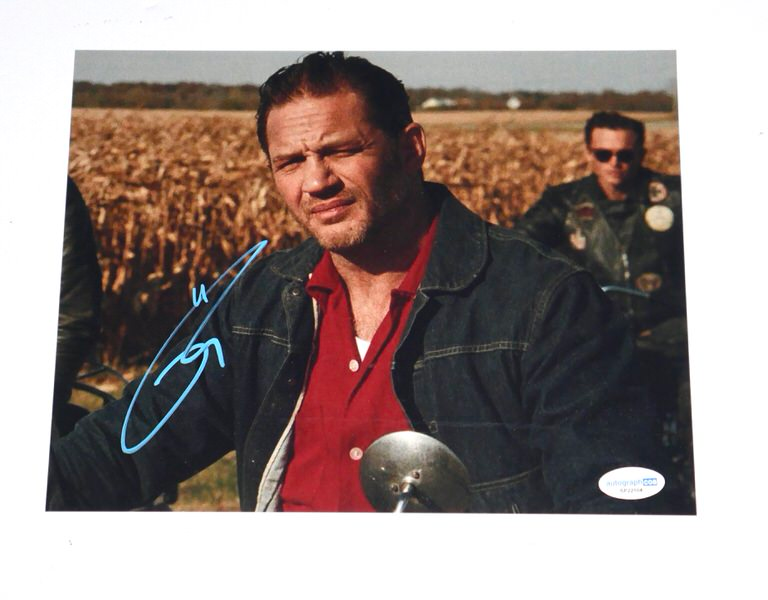 Tom Hardy Signed Johnny Davis The Bikeriders 8x10 Photo - ACOA