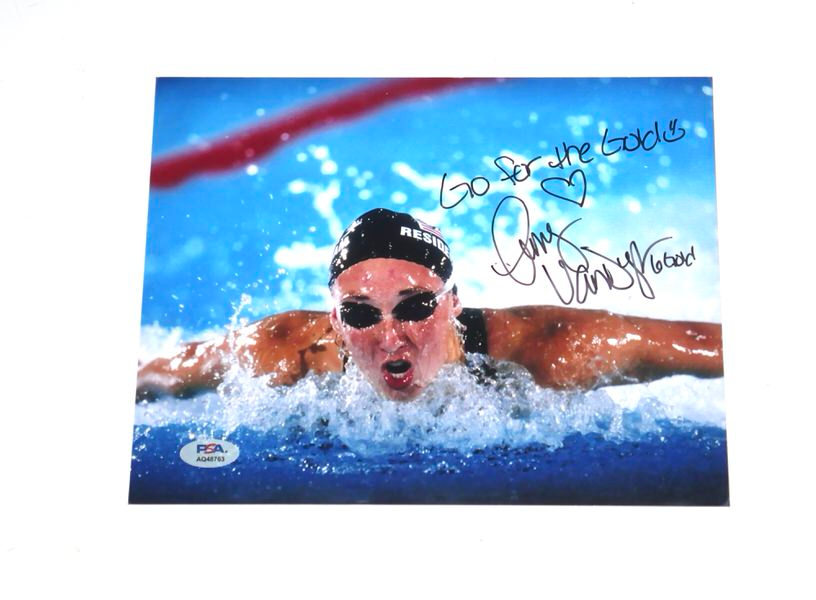 Amy Van Dyken Signed Team USA 8x10 Photo with Go for the Gold and 6 Gold Inscriptions - PSA