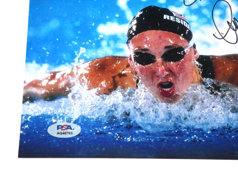 Amy Van Dyken Signed Team USA 8x10 Photo with Go for the Gold and 6 Gold Inscriptions - PSA