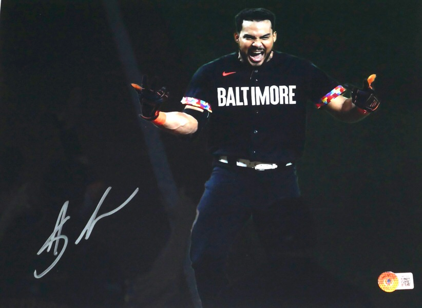 Anthony Santander Signed Baltimore Orioles 11x14 Photo (Silver Ink - Beckett Witnessed)