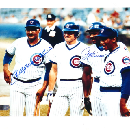 Billy Williams and Andre Dawson Chicago Cubs Signed 8 x 10 Photo - AIV - Comes in 8 x 10 Toploader!