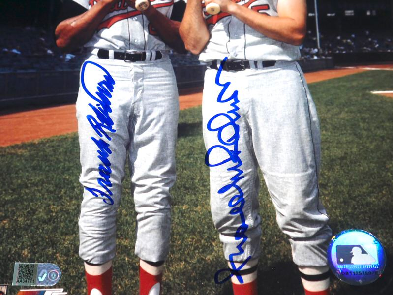 Brooks Robinson Frank Robinson Baltimore Orioles Signed 8x10 Photo HOF AIV