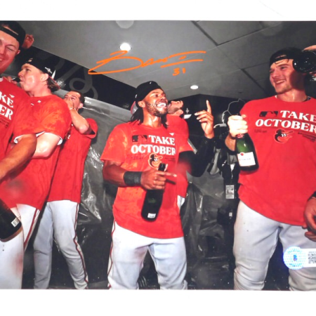 Cedric Mullins Baltimore Orioles Signed Clubhouse Celebration 8 x 10 Photo - Beckett Witnessed
