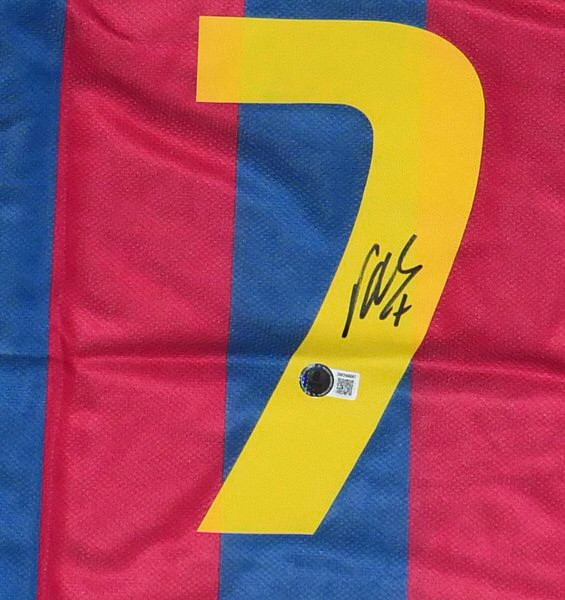 David Villa Signed F.C. Barcelona #7 Nike Authentic Jersey - Beckett Witnessed