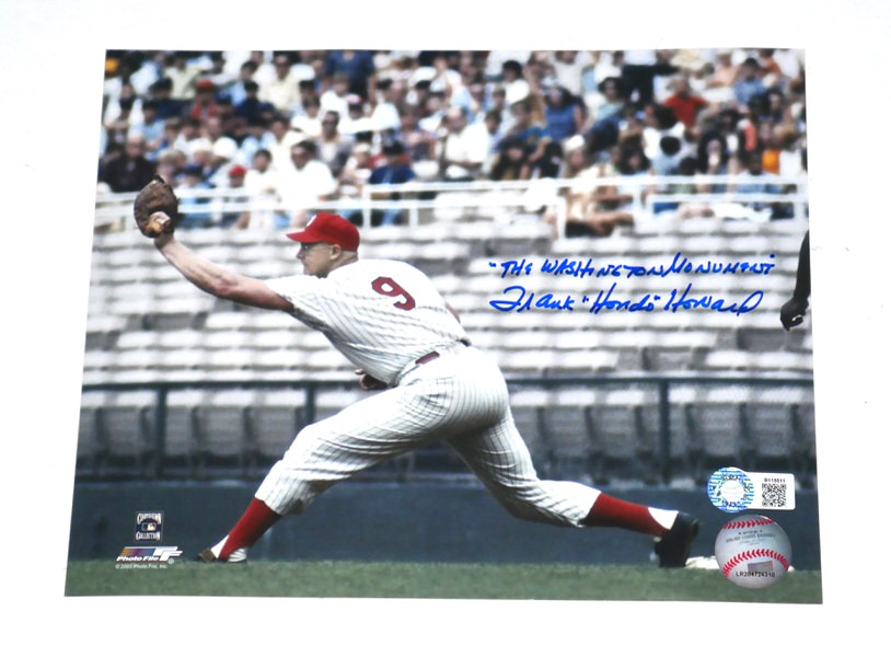 Frank Howard Washington Senators Signed 8x10 Photo with The Washington Monument Inscription - Comes in 8 x 10 Toploader!