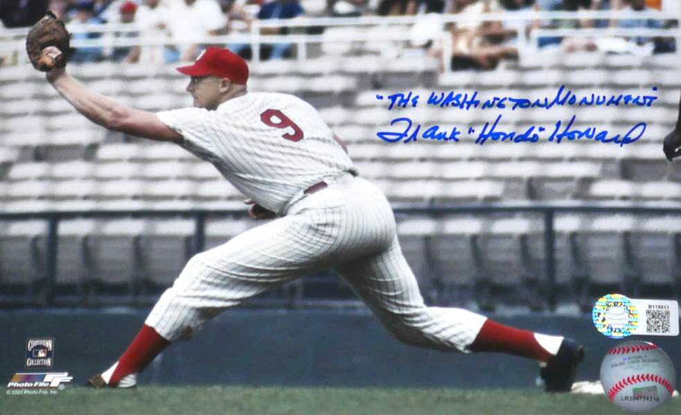 Frank Howard Washington Senators Signed 8x10 Photo with The Washington Monument Inscription - Comes in 8 x 10 Toploader!