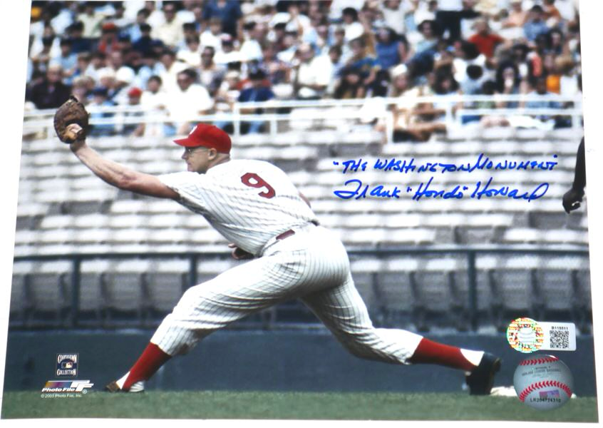 Frank Howard Washington Senators Signed 8x10 Photo with The Washington Monument Inscription - Comes in 8 x 10 Toploader!