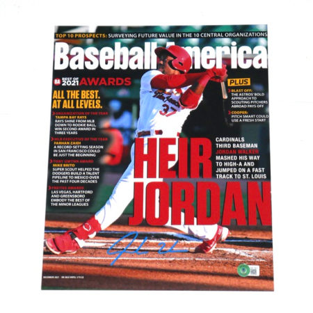 Jordan Walker Signed Baseball America 11x14 Photo Beckett Autographed | St. Louis Cardinals