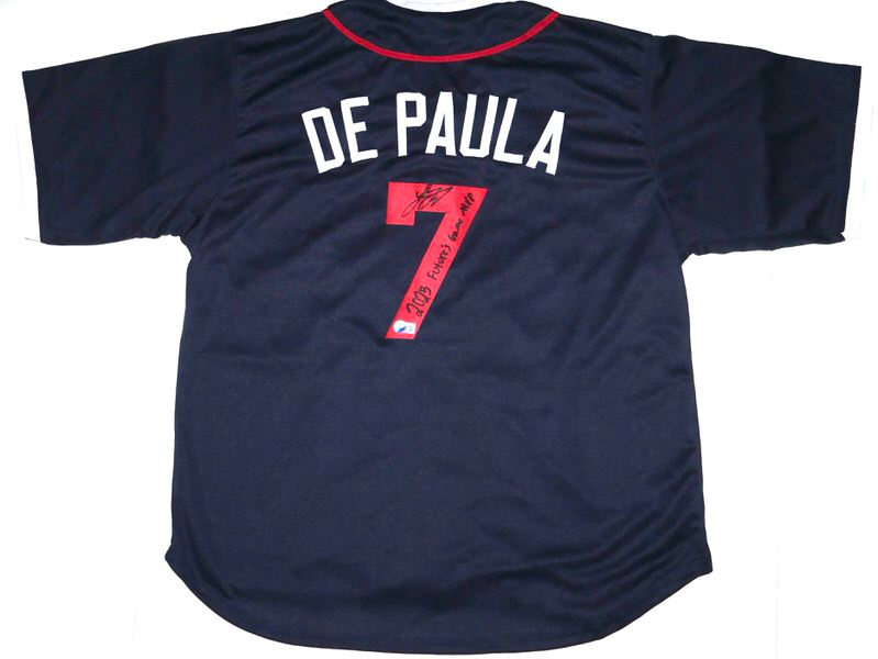 Josue de Paula Signed National League Jersey Inscribed 2025 Futures Game MVP Beckett Witnessed