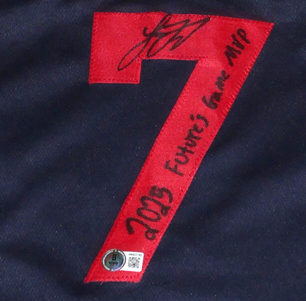 Josue de Paula Signed National League Jersey Inscribed 2025 Futures Game MVP Beckett Witnessed