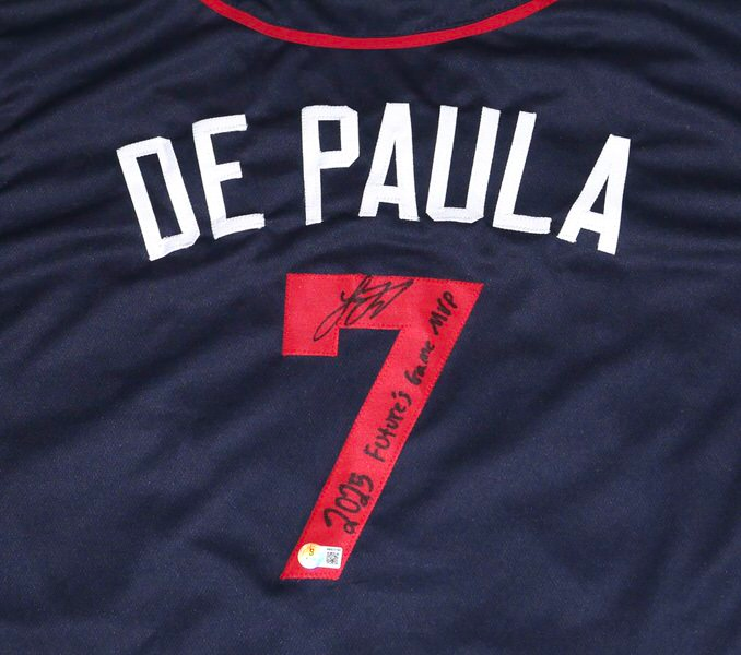 Josue de Paula Signed National League Jersey Inscribed 2025 Futures Game MVP Beckett Witnessed