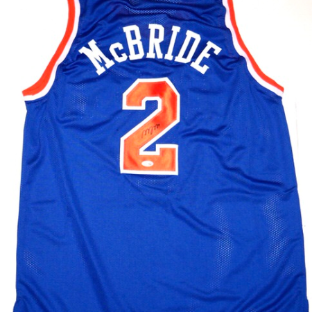 Miles Deuce McBride Signed Blue & Orange New York Knicks #2 XL Jersey - JSA Witnessed