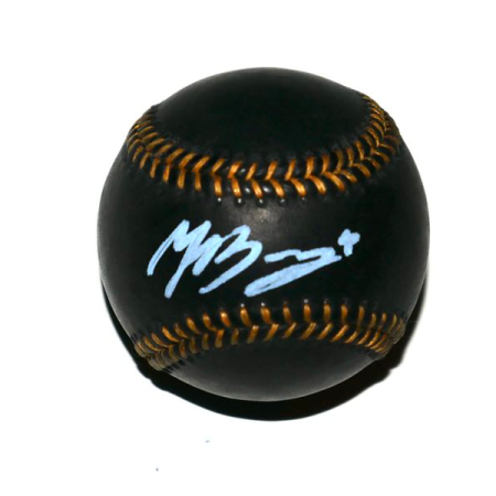Moisés Ballesteros Chicago Cubs Signed Rawlings OML Black Leather Baseball - Beckett Witnessed