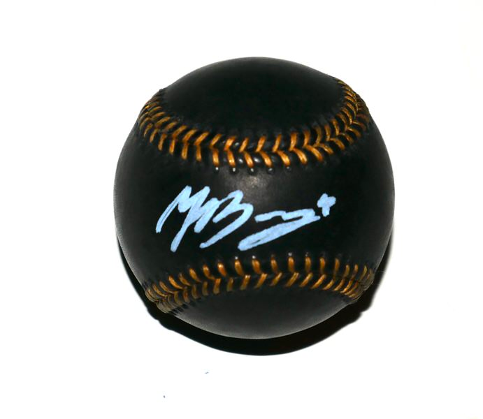 Moisés Ballesteros Chicago Cubs Signed Rawlings OML Black Leather Baseball - Beckett Witnessed