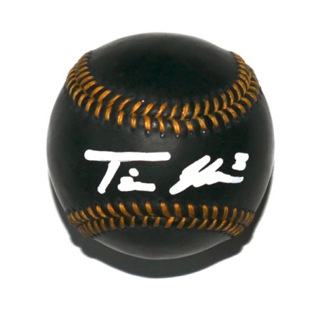 Tink Hence St Louis Cardinals Signed Rawlings Official Black Leather Major League Baseball - Beckett