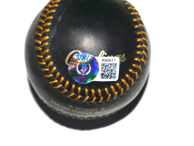 Tink Hence St Louis Cardinals Signed Rawlings Official Black Leather Major League Baseball - Beckett