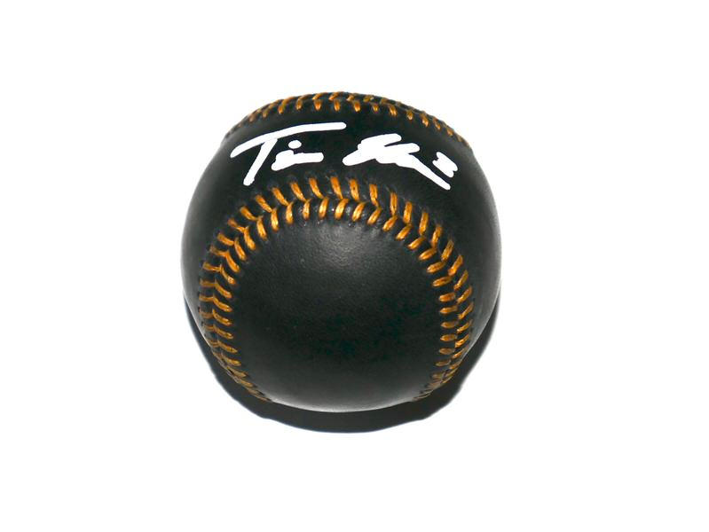 Tink Hence St Louis Cardinals Signed Rawlings Official Black Leather Major League Baseball - Beckett