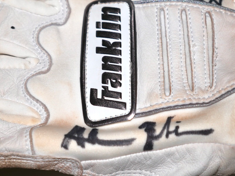 Adam Zebrowski 2026 Columbus Clingstones Game Worn & Signed White & Grey Franklin Batting Gloves