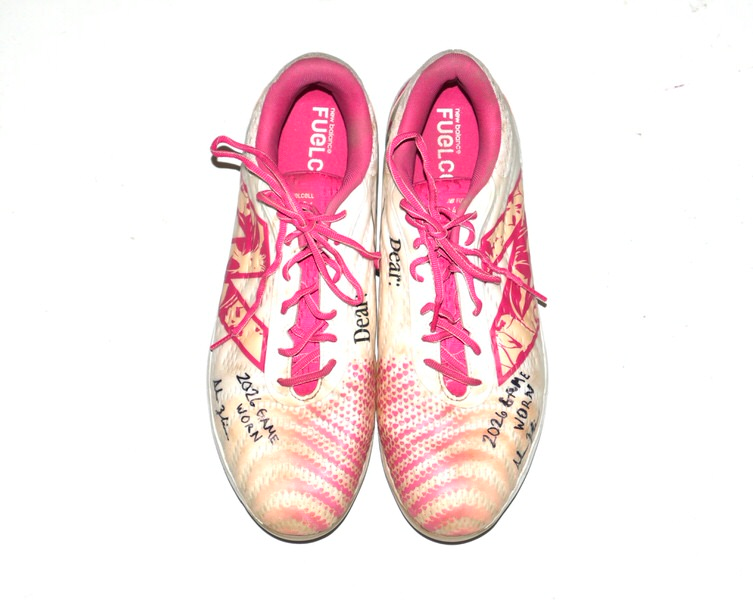 Adam Zebrowski 2026 Gwinnett Stripers Game Worn & Signed New Balance FuelCell Mother's Day Limited Edition Baseball Cleats
