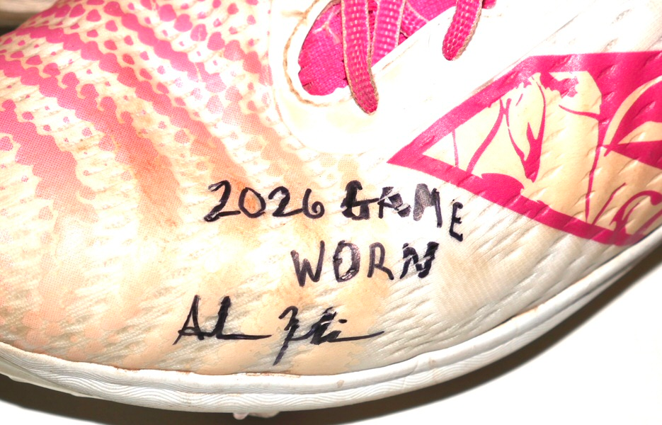 Adam Zebrowski 2026 Gwinnett Stripers Game Worn & Signed New Balance FuelCell Mother's Day Limited Edition Baseball Cleats