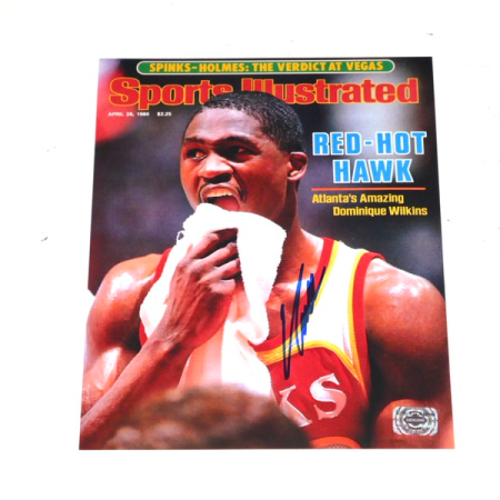 Autographed Dominique Wilkins Atlanta Hawks Sports Illustrated Cover 8x10 Photo