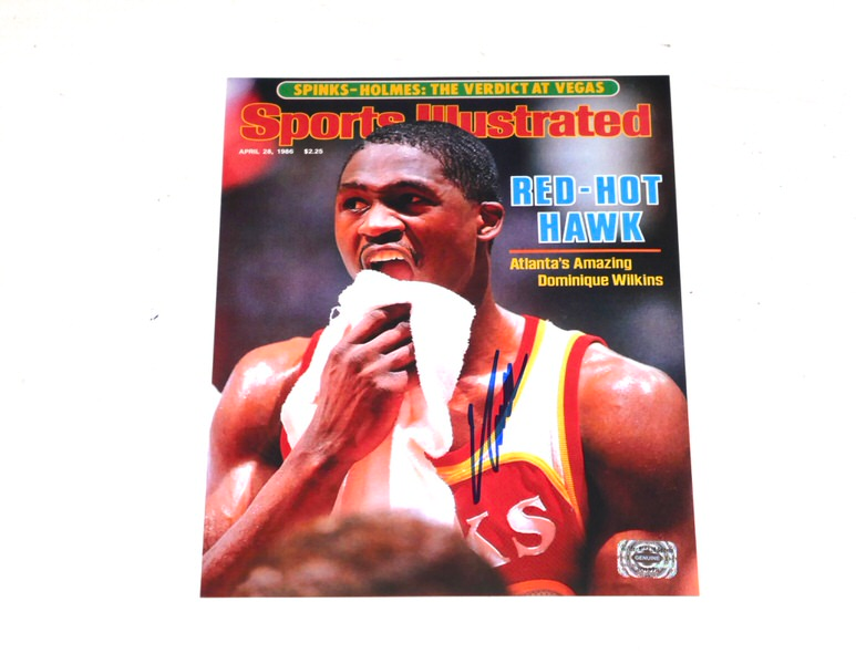 Autographed Dominique Wilkins Atlanta Hawks Sports Illustrated Cover 8x10 Photo