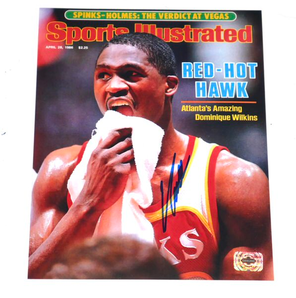 Autographed Dominique Wilkins Atlanta Hawks Sports Illustrated Cover 8x10 Photo