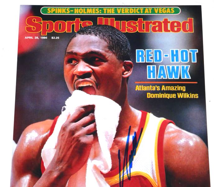 Autographed Dominique Wilkins Atlanta Hawks Sports Illustrated Cover 8x10 Photo