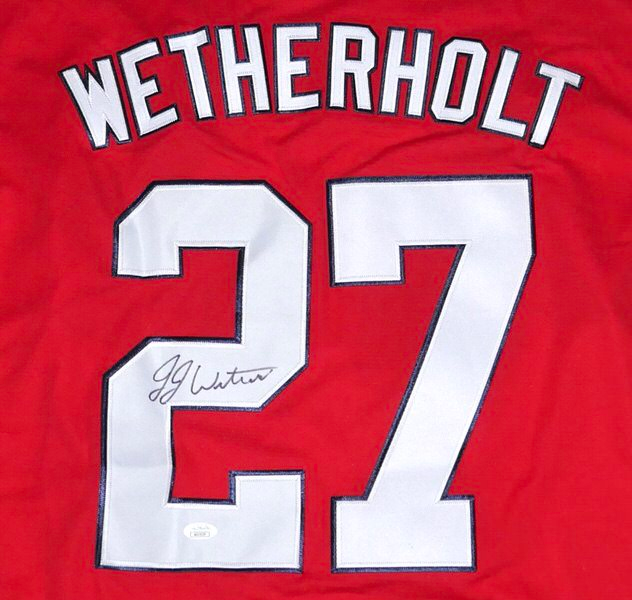 JJ Wetherholt Signed St Louis Cardinals Nike Authentic Jersey (JSA)
