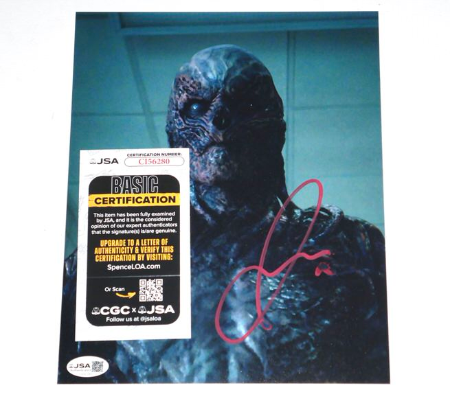 Jamie Campbell Bower Signed 8x10 Stranger Things Vecna Photo (JSA COA)
