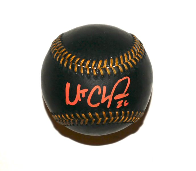 Matt Chapman San Francisco Giants Signed Rawlings OML Black Leather Baseball - Beckett Witnessed