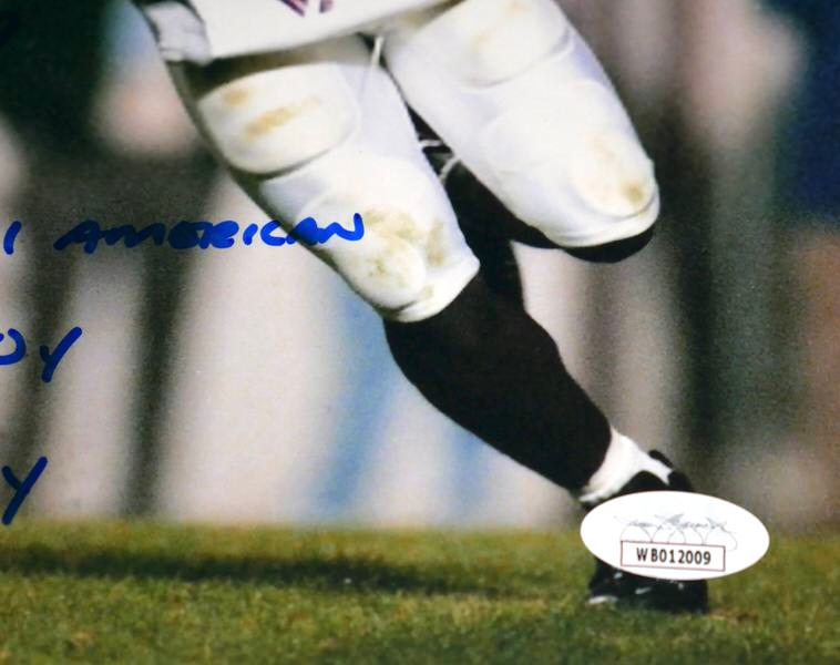 Michael Vick Signed Virginia Tech Hokies 8 x 10 Photo with Career Stat Inscriptions - JSA Witnessed