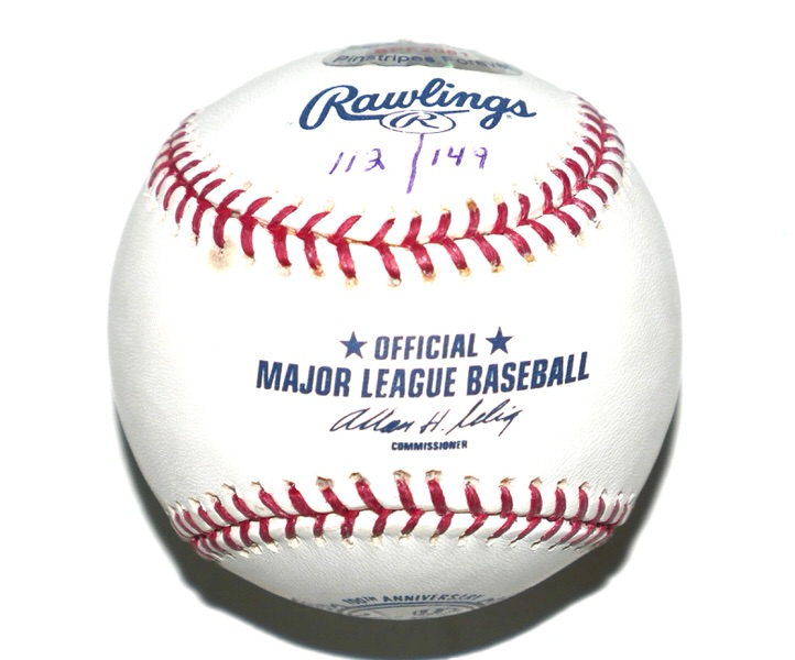 Ron Guidry Signed Rawlings New York Yankees 100th Anniversary Logo Baseball (Limited Edition #112/149) - JSA Authenticated