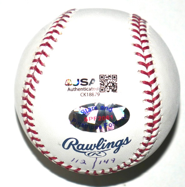 Ron Guidry Signed Rawlings New York Yankees 100th Anniversary Logo Baseball (Limited Edition #112/149) - JSA Authenticated