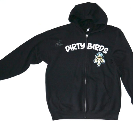 Rusber Estrada Team Issued & Signed Official Charleston Dirty Birds Full-Zip XL Hooded Sweatshirt