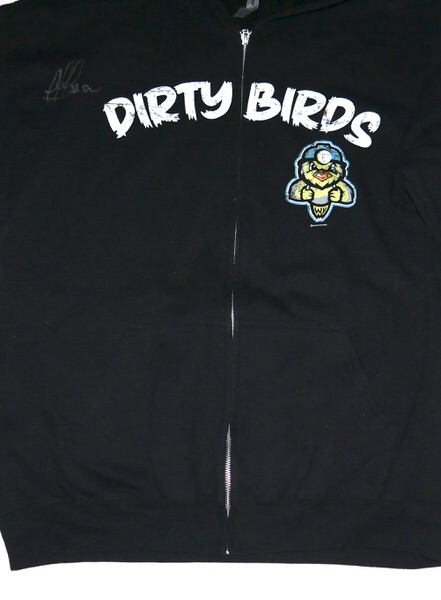 Rusber Estrada Team Issued & Signed Official Charleston Dirty Birds Full-Zip XL Hooded Sweatshirt